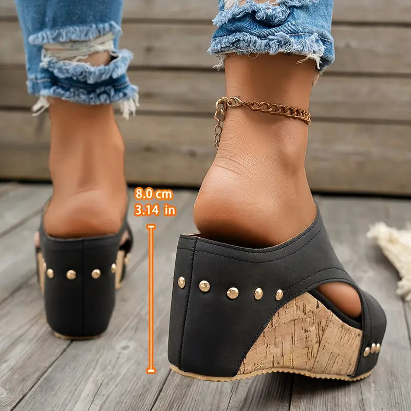 Chic Cork Wedge Sandals™