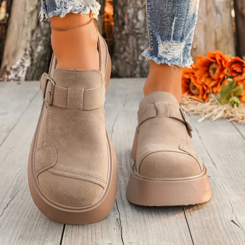 Velvet Suede Lift Buckle Platforms™