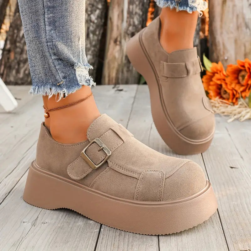 Velvet Suede Lift Buckle Platforms™