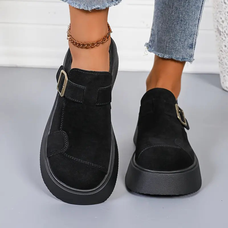 Velvet Suede Lift Buckle Platforms™