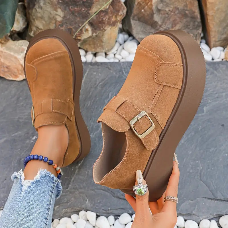 Velvet Suede Lift Buckle Platforms™