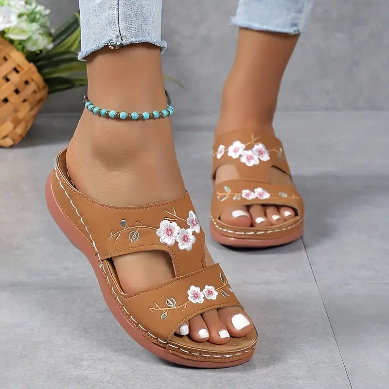 Floral Embroidered Sandals™