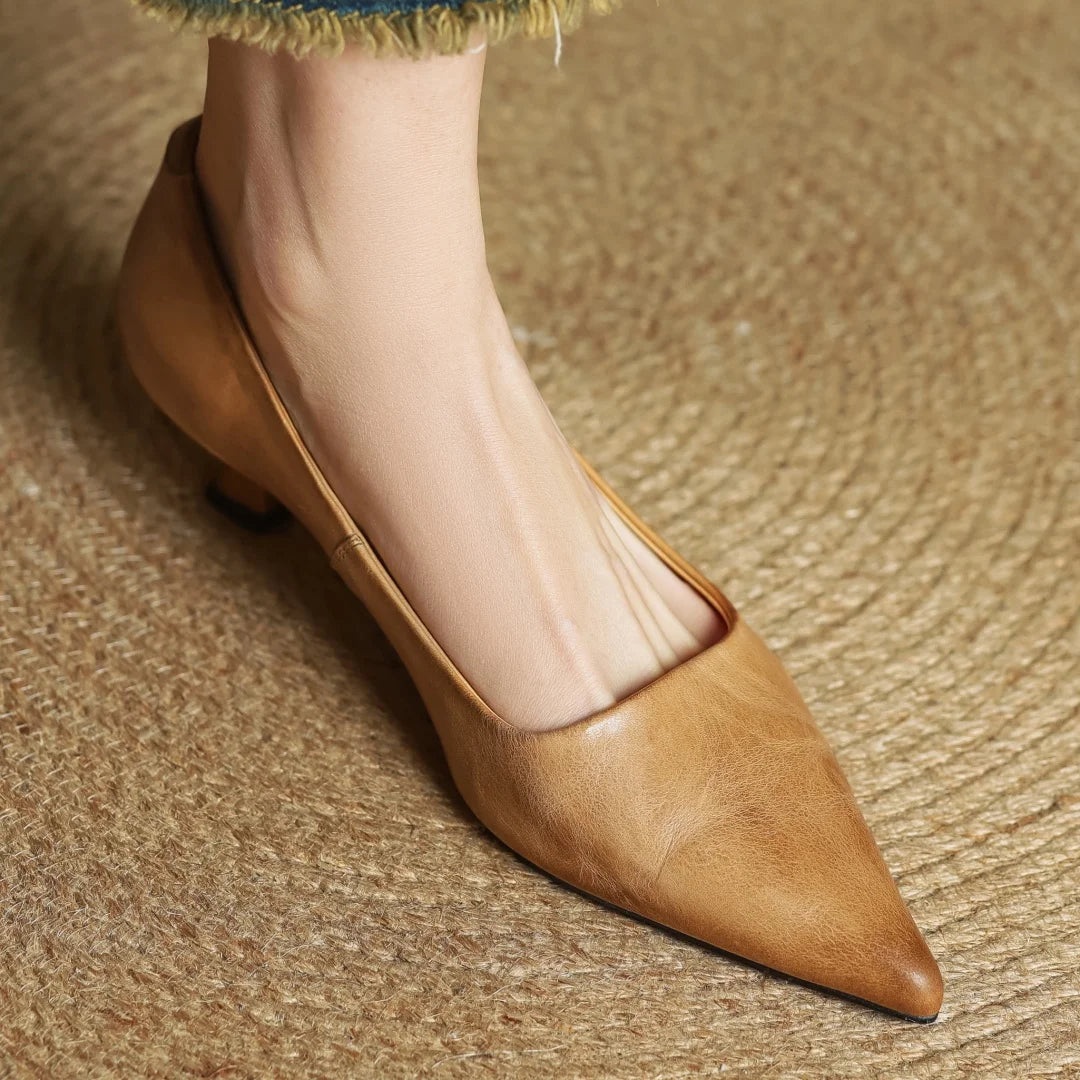 Kitten Leather Heels™