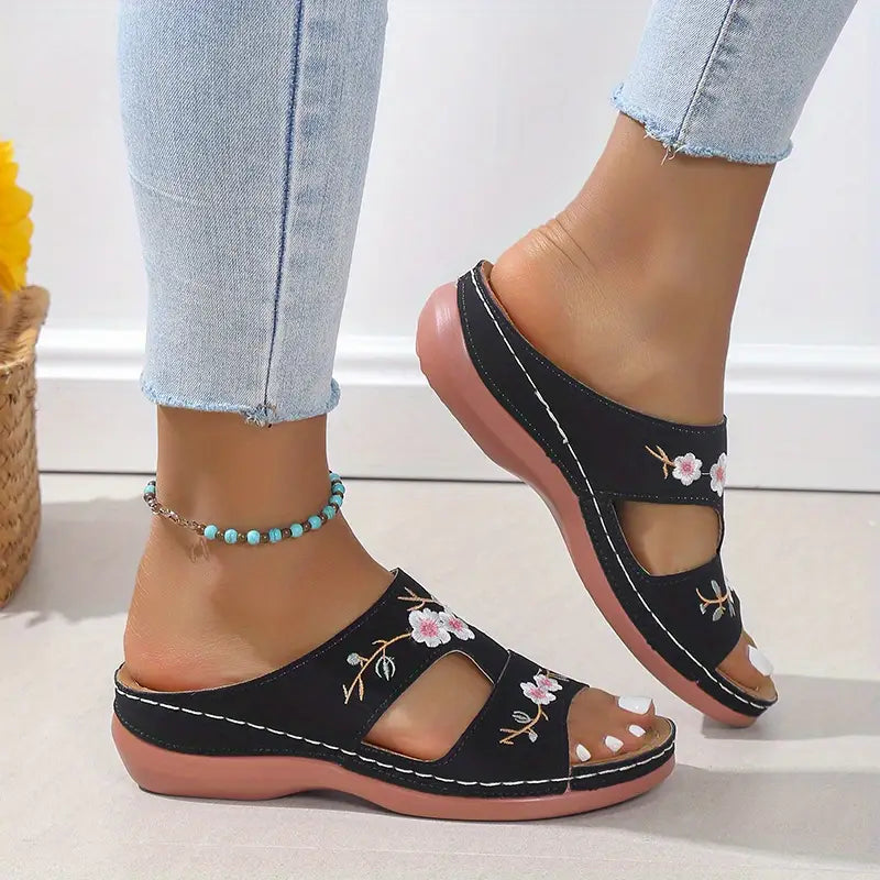 Floral Embroidered Sandals™