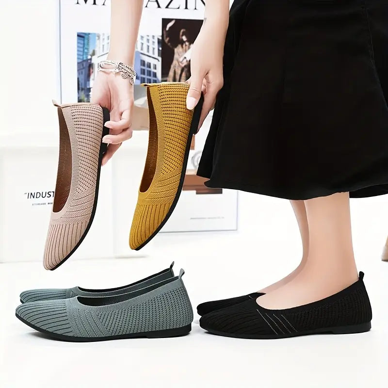 Hazel Stretch Knit Flats™