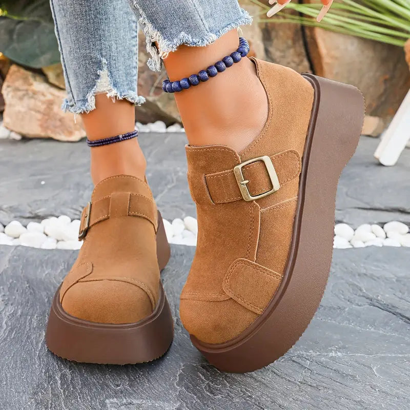 Velvet Suede Lift Buckle Platforms™