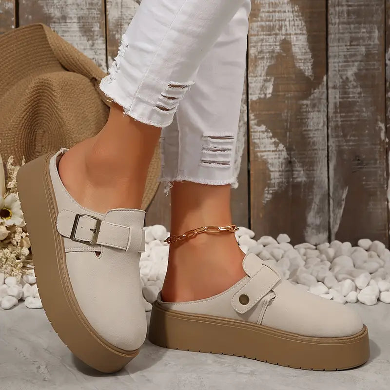 Retro Thick-Soled Half-Slippers™