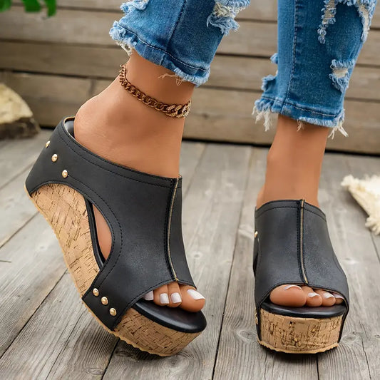 Chic Cork Wedge Sandals™
