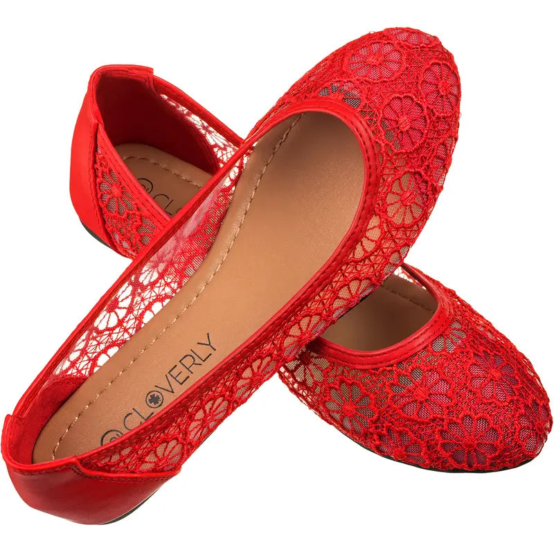 Crochet Lace Ballet Flats™