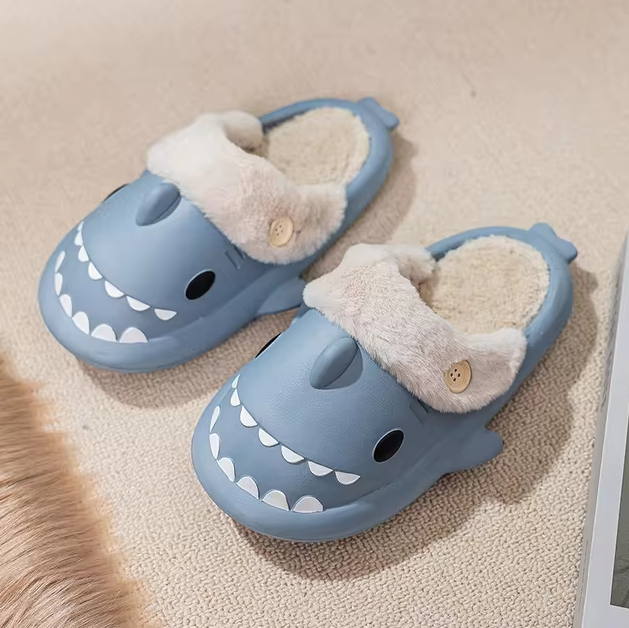 Fluffy Shark Slides™ Unisex Anti-Slip Winter Slippers