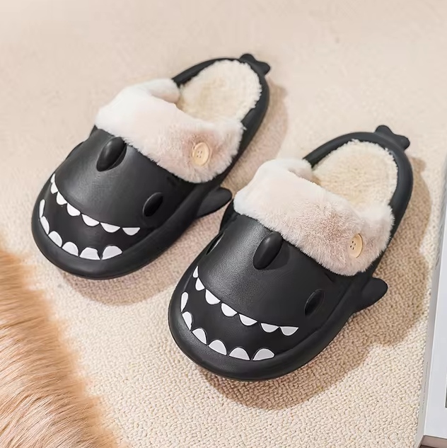 Fluffy Shark Slides™ Unisex Anti-Slip Winter Slippers