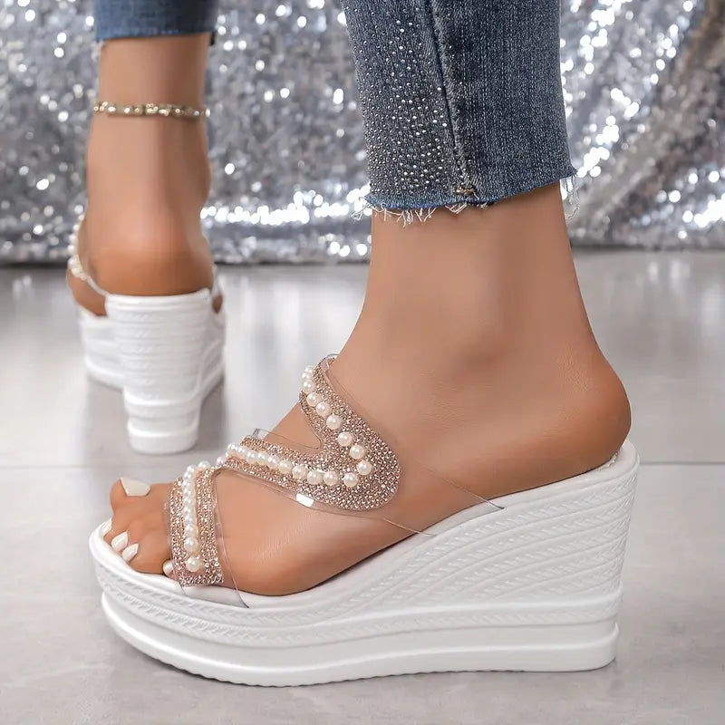 Celestina Pearl Wedge Sandals™