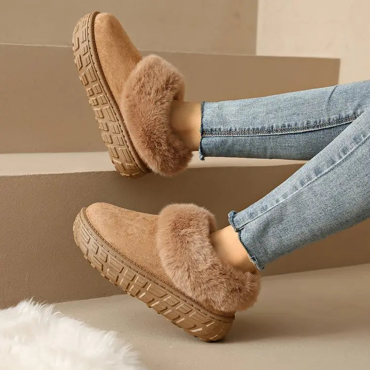 Fur Lined Suede Slippers™