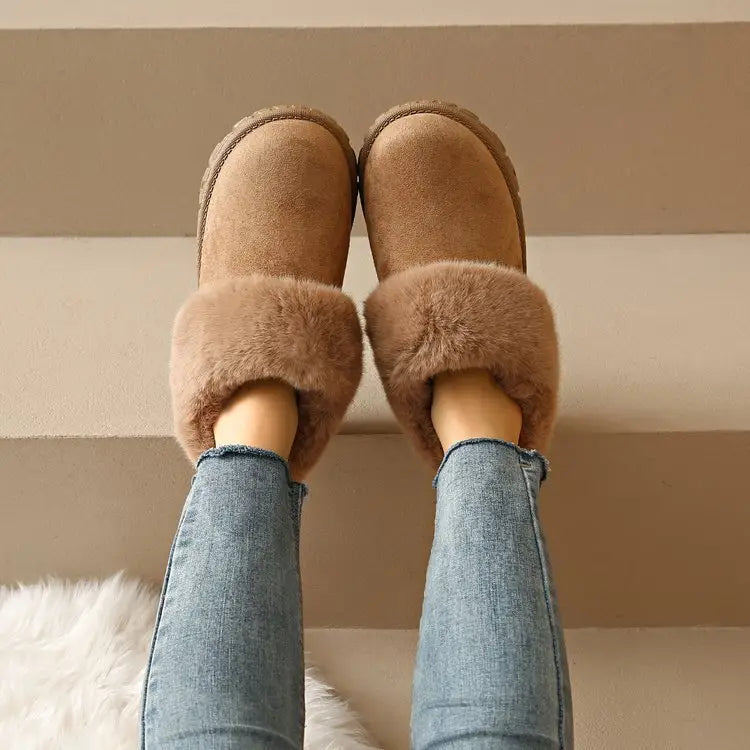 Fur Lined Suede Slippers™