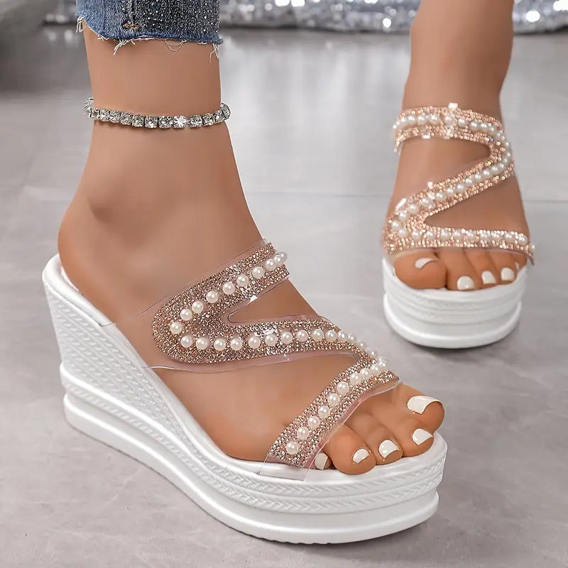Celestina Pearl Wedge Sandals™
