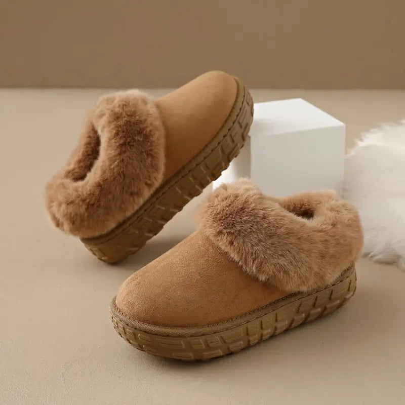 Fur Lined Suede Slippers™