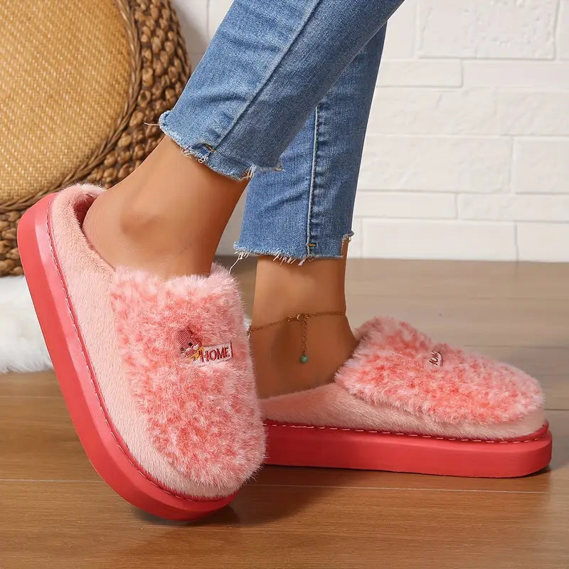 Cozy Pink Plush Slippers™