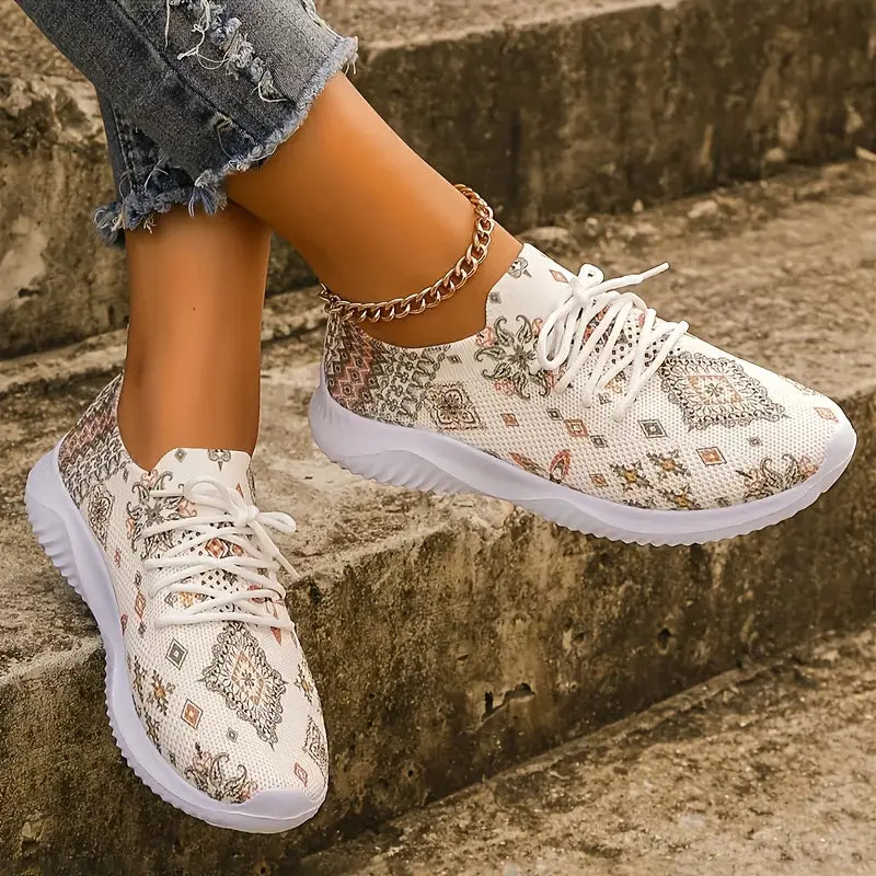 Boho Breeze Patterned Sneakers™