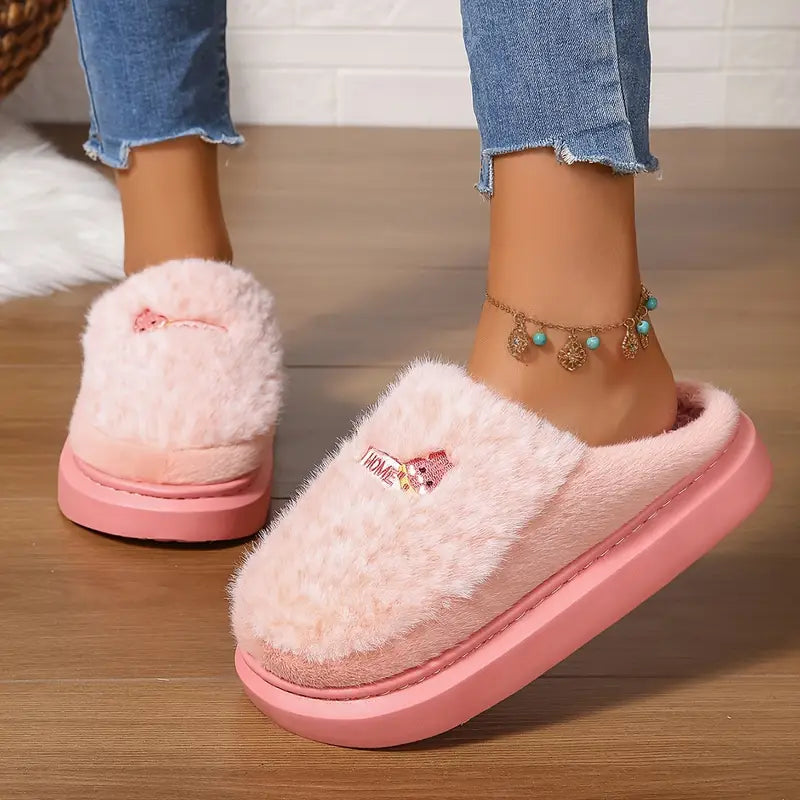 Cozy Pink Plush Slippers™