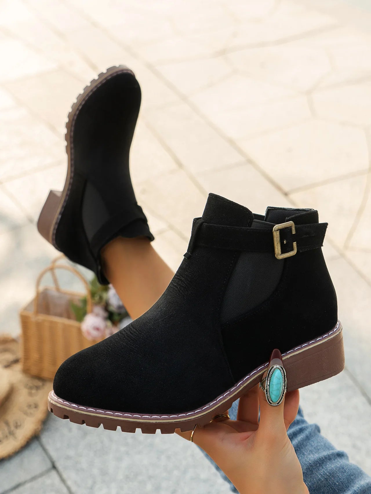 Rustic Charm Ankle Suede Boots™