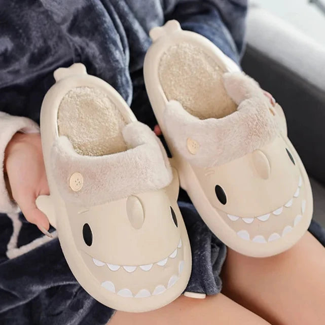 Fluffy Shark Slides™ Unisex Anti-Slip Winter Slippers