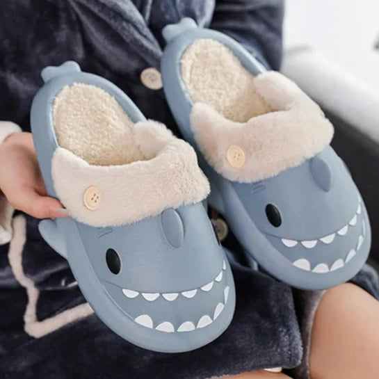 Fluffy Shark Slides™ Unisex Anti-Slip Winter Slippers