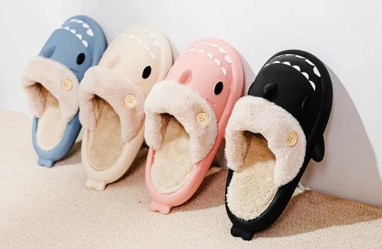 Fluffy Shark Slides™ Unisex Anti-Slip Winter Slippers