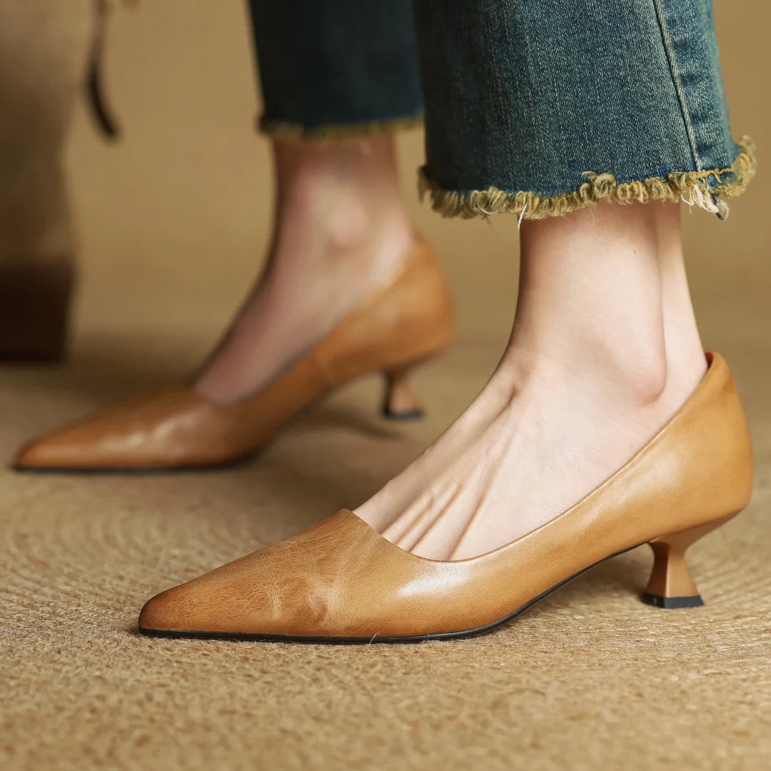 Kitten Leather Heels™