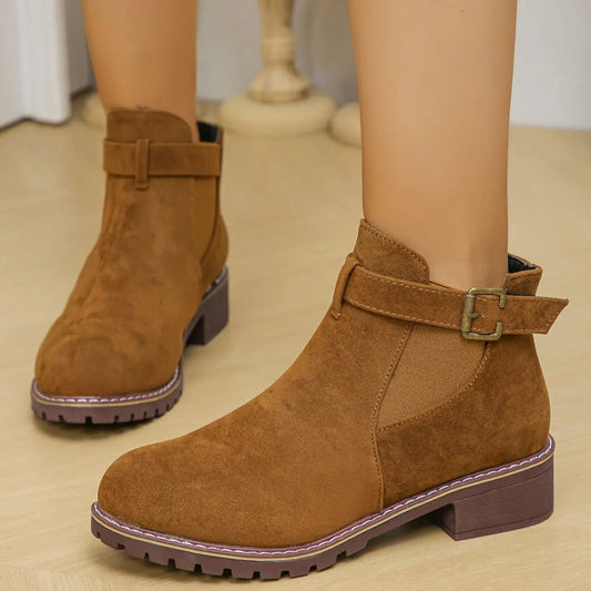 Rustic Charm Ankle Suede Boots™