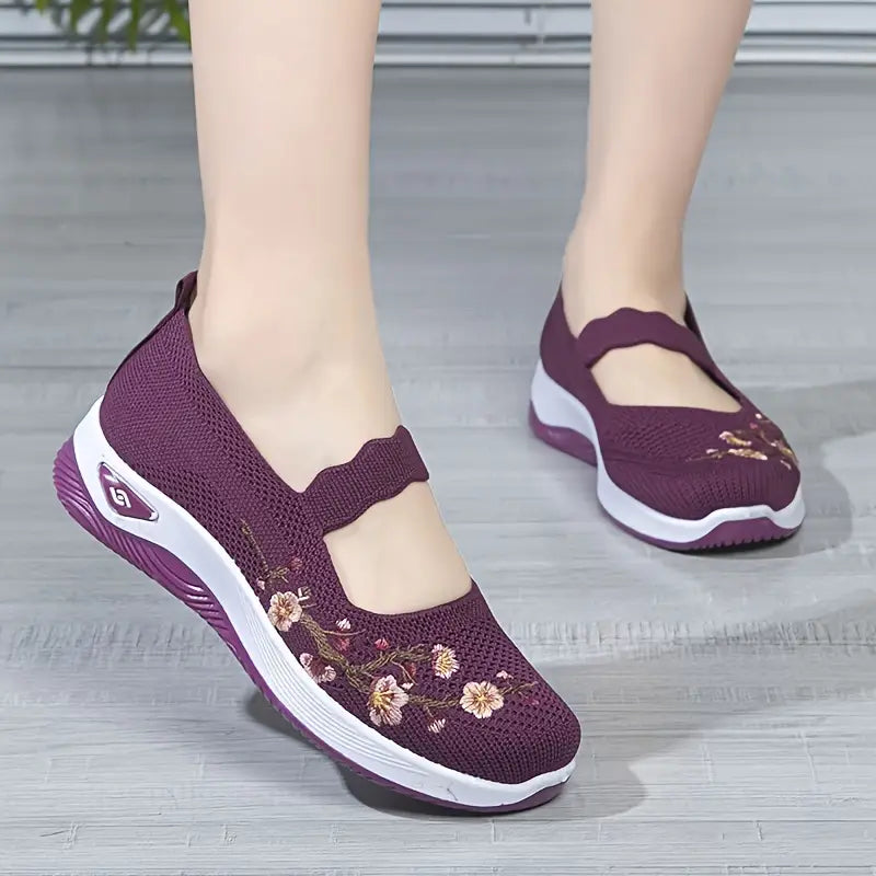 Daily Wear Knitted Floral Shoes™