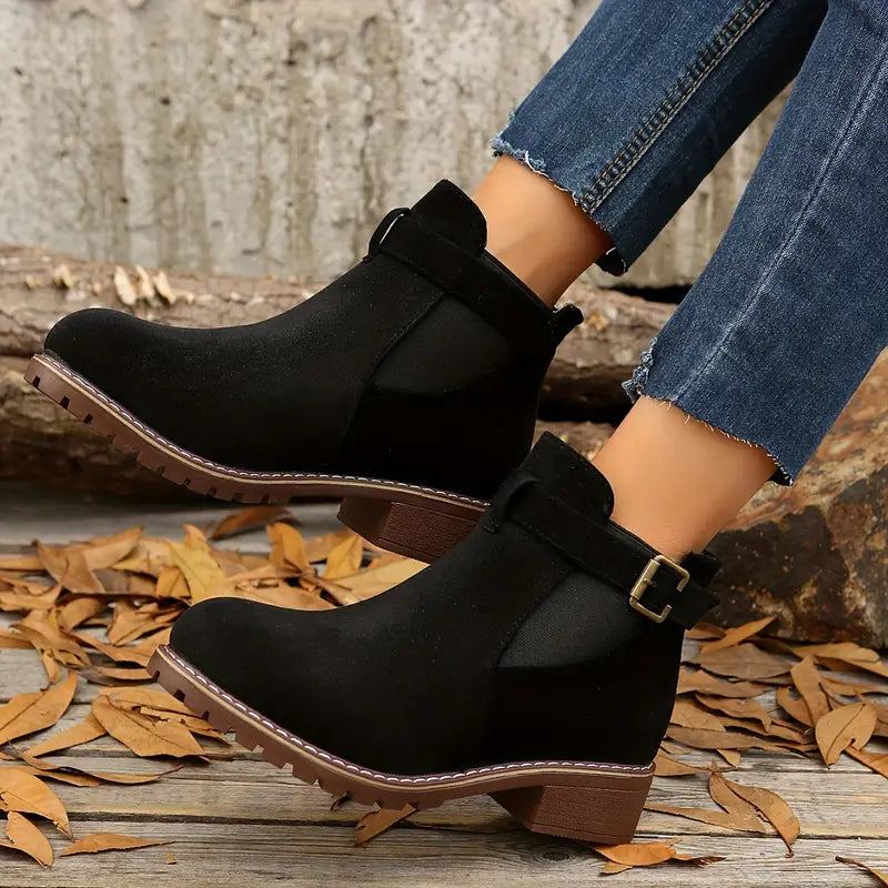 Rustic Charm Ankle Suede Boots™