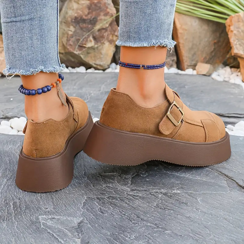 Velvet Suede Lift Buckle Platforms™