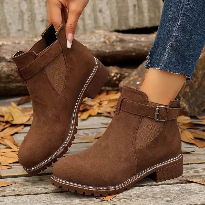 Rustic Charm Ankle Suede Boots™