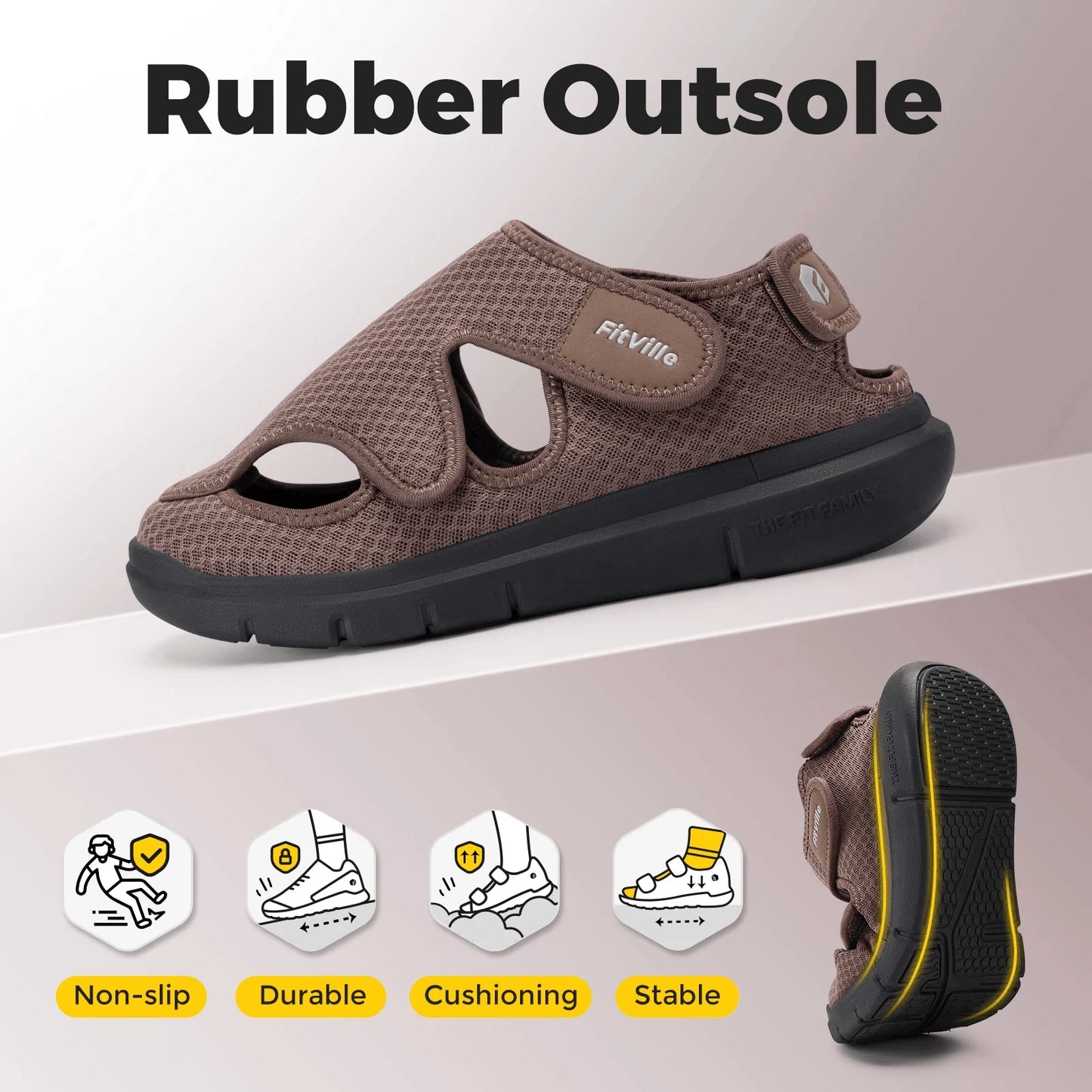 Men Wide Fit Diabetic Sandals™