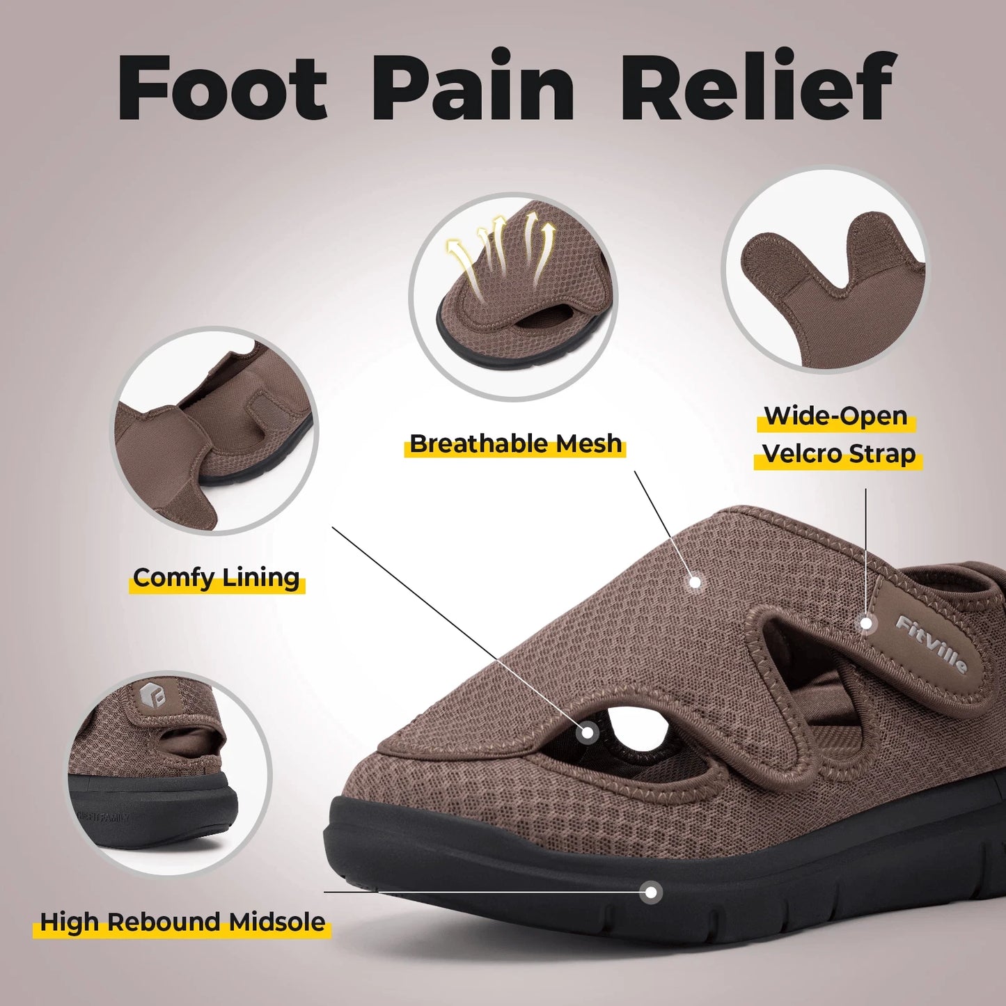 Men Wide Fit Diabetic Sandals™